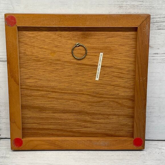 Framed Vintage Vandor Ceramic Tile Square Trivet Country Goose Duck Geese - Picture 3 of 6